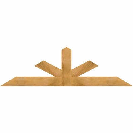 Ekena Millwork Saratoga Rough Sawn Timber Gable Bracket, Western Red Cedar, 84"W x 24"H x 2"D x 6"F, 7/12 Pitch GBW084X24X0206SAR00RWR